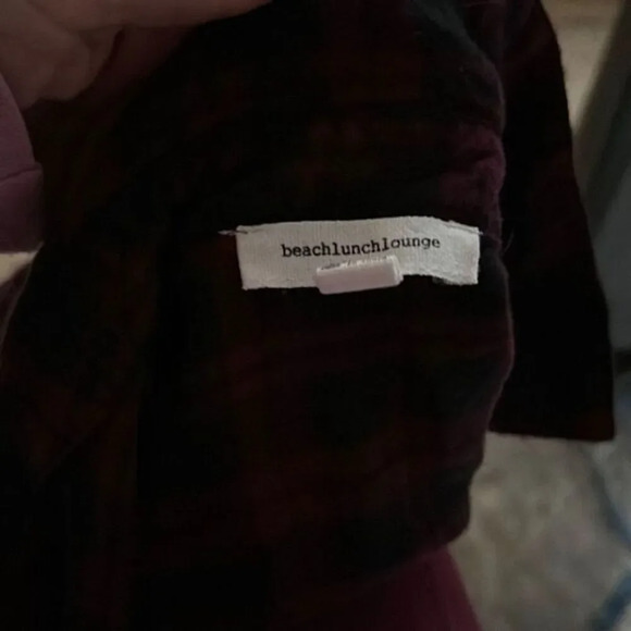 Beach Lunch Lounge Flannel Shirt Size‎ Small - Picture 3 of 3